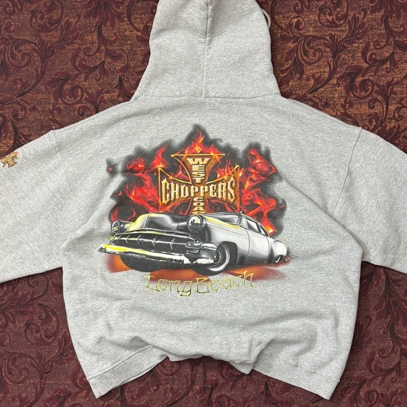 Y2K West Coast Choppers Longbeach Hoodie - Picture 2 of 8